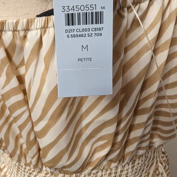 Zebra Stripe Square Neck Midi Flare Dress - Picture 8 of 10